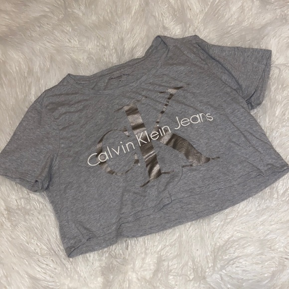 Calvin Klein logo crop top - Picture 1 of 3
